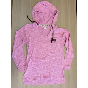 Victoria's Secret Rare Medium Purple PINK Hoodie Marble V-Neck Size x-small